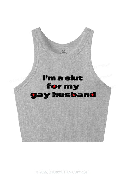 Slxt For Gay Husband Pride Y2K Crop Tank Top Cherrykitten