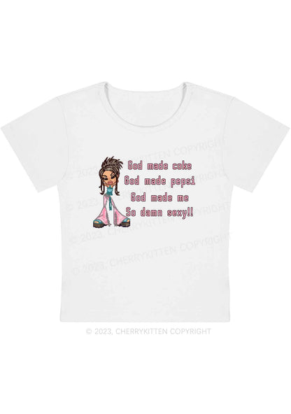 Curvy God Made Me So Sxxy Y2K Baby Tee Cherrykitten