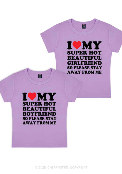 My Super Hot BF GF Y2K Valentine's Day Baby Tee Cherrykitten