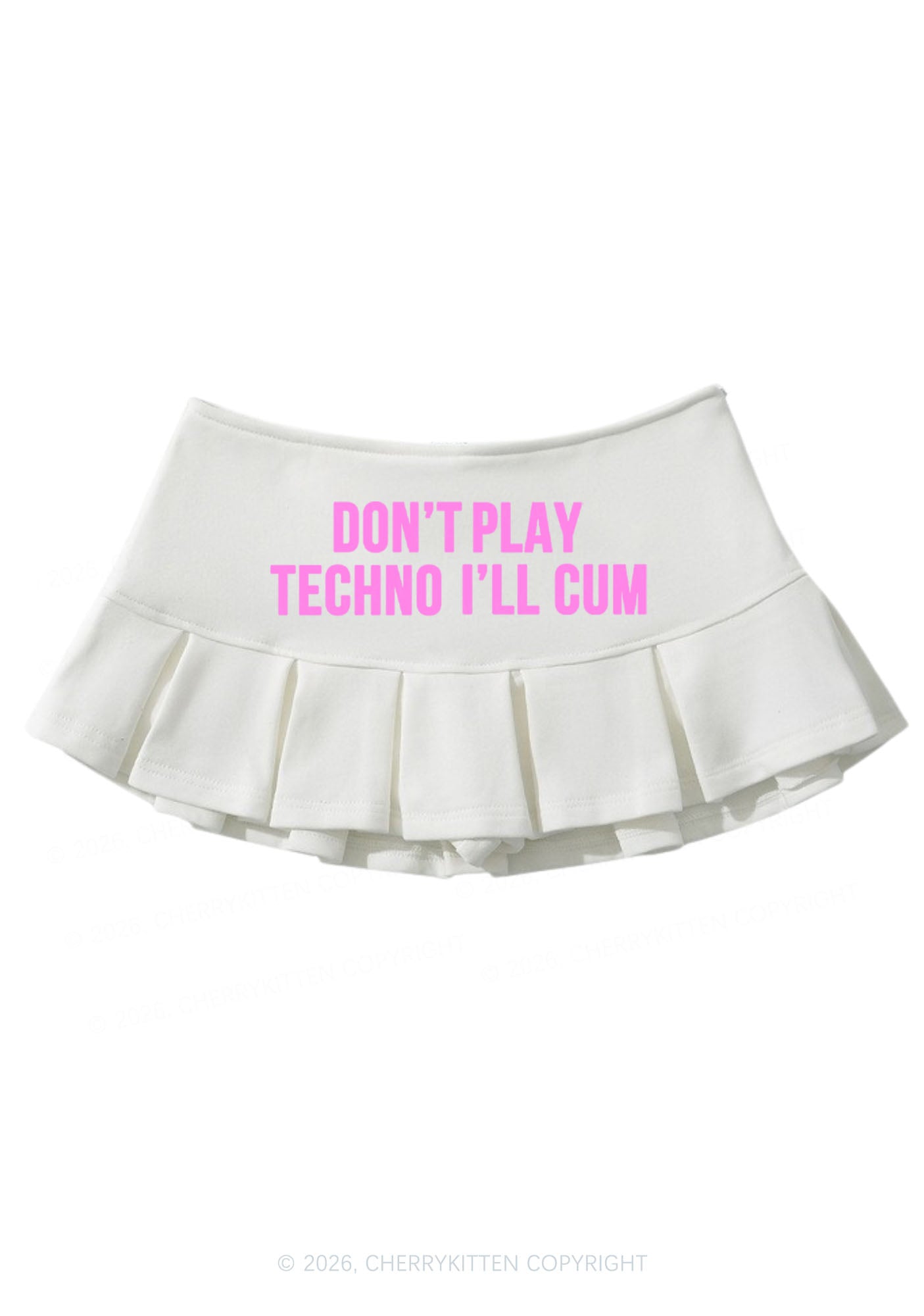 Dont Play Techno Y2K Mini Pleated Skirts Cherrykitten