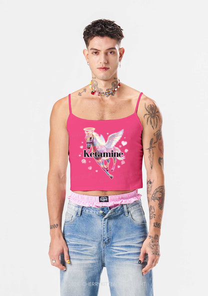 Angel K Horse Valentine's Day Y2K Spaghetti Strap Cami Cherrykitten