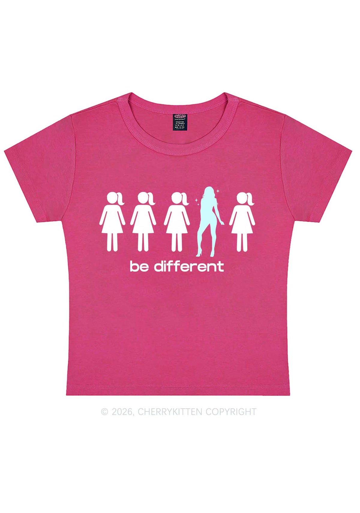 Be Different Girl Y2K Baby Tee Cherrykitten