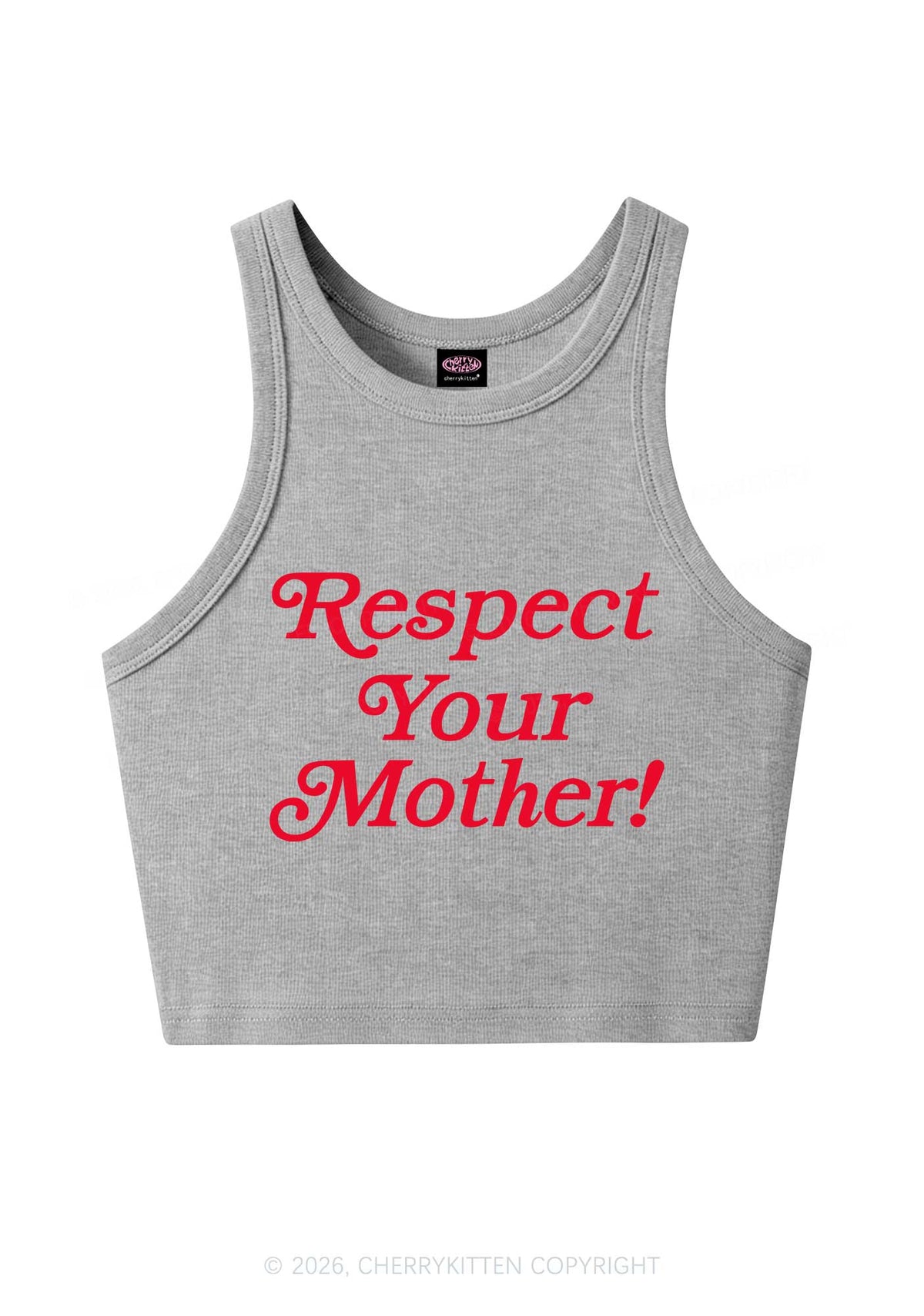 Respect Your Mother Y2K Crop Tank Top Cherrykitten