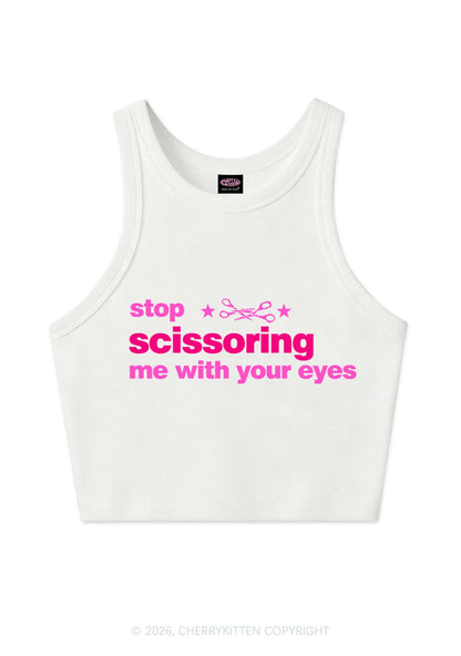 Stop Scissoring Me Pride Y2K Crop Tank Top Cherrykitten