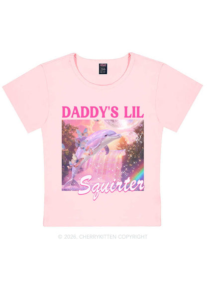 Daddys Lil Squirter Dolphin Y2K Baby Tee Cherrykitten