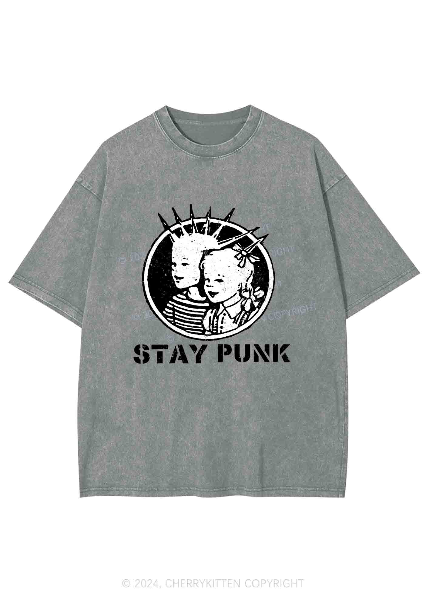 Kids Stay Punk Y2K Washed Tee Cherrykitten