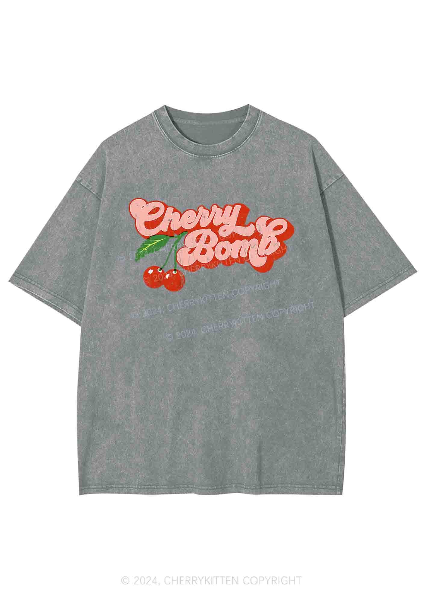 Cherry Bomb Y2K Washed Tee Cherrykitten