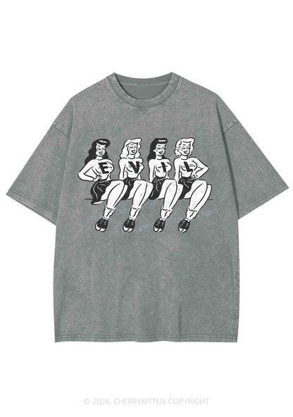 Four Girls Evil Y2K Washed Tee Cherrykitten