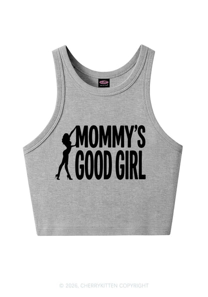Mommys Good Girl Y2K Crop Tank Top Cherrykitten