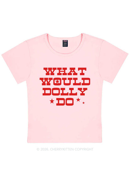 What Would Doll Do Y2K Baby Tee Cherrykitten