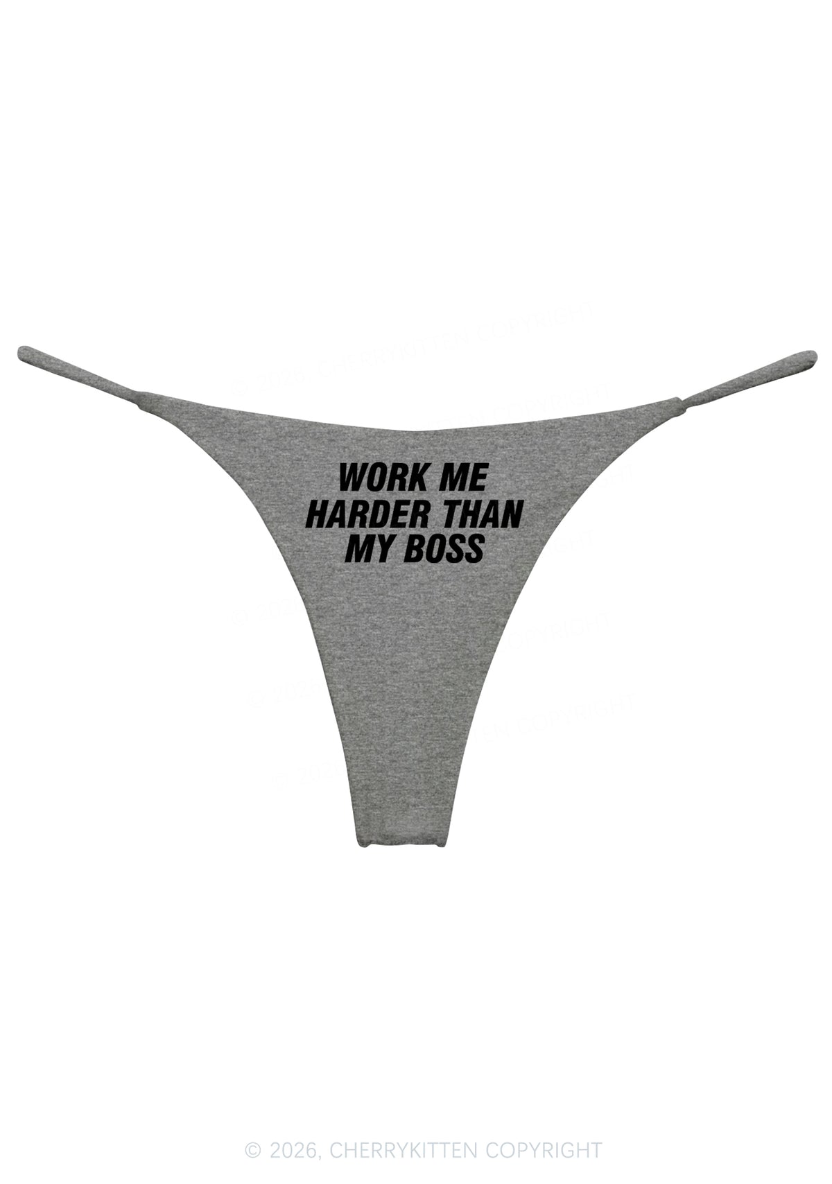 Work Me Harder Than Boss Y2K Bikini String Thong Cherrykitten