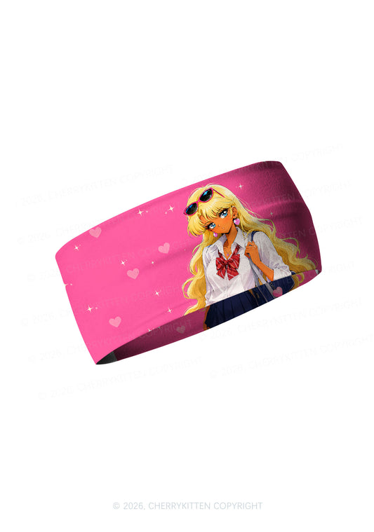 Anime Girl Y2K Print Headband Cherrykitten