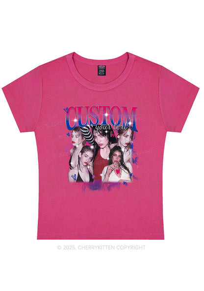 Custom Photo Bisexual Pride Y2K Baby Tee Cherrykitten