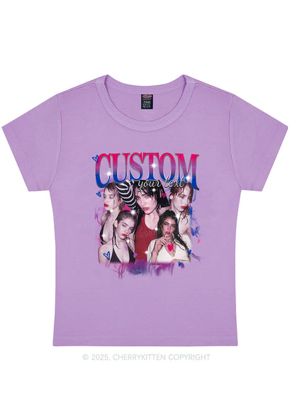 Custom Photo Bisexual Pride Y2K Baby Tee Cherrykitten