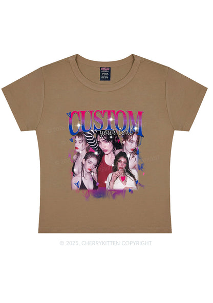 Custom Photo Bisexual Pride Y2K Baby Tee Cherrykitten