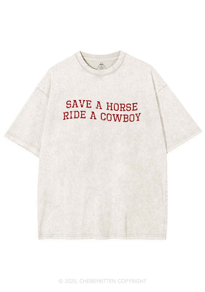 Glitter Save A Horse Y2K Shirts Washed Tee Cherrykitten