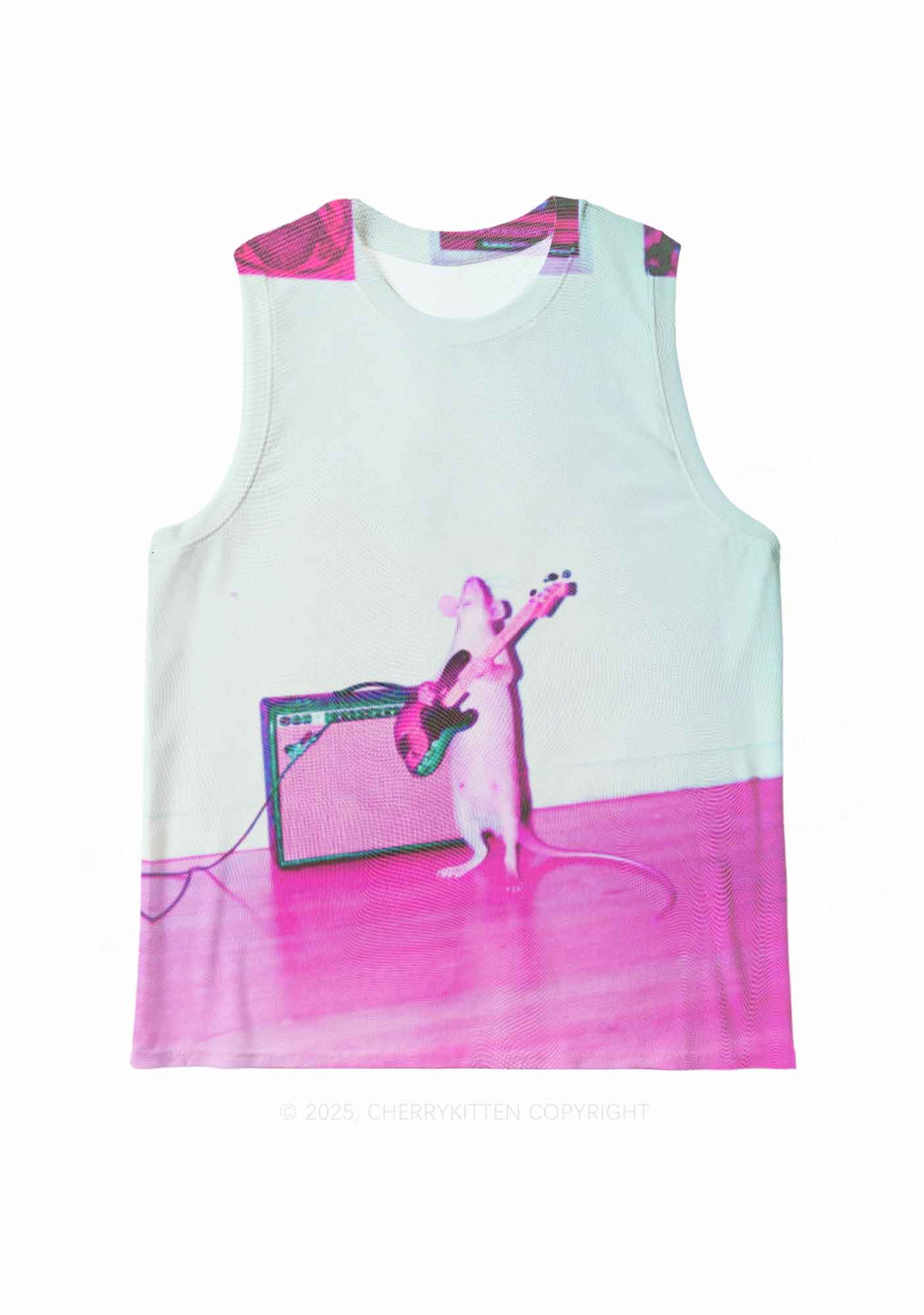 Rat Guitarist Y2K Mesh Muscle Tank Cherrykitten