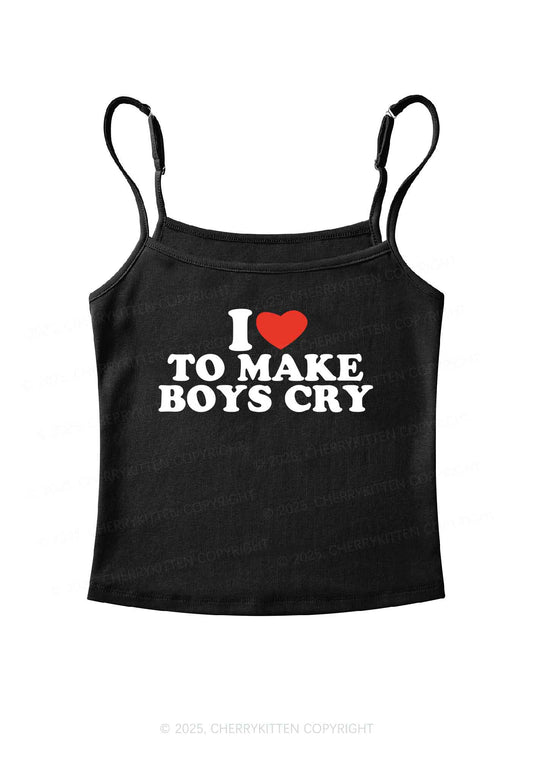 Love To Make Boys Cry Y2K Spaghetti Strap Cami Cherrykitten