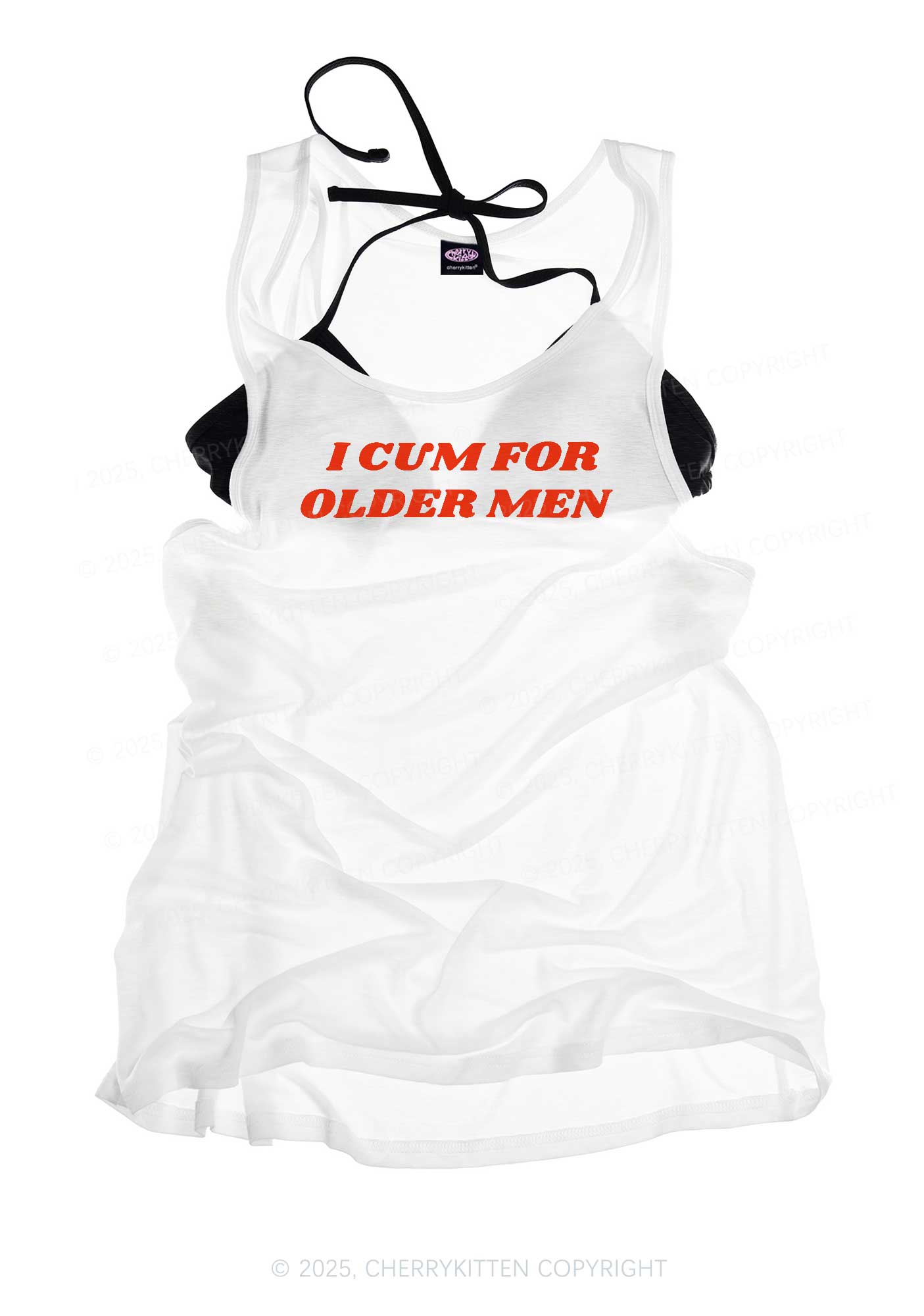 Come For Older Men Y2K Sheer Boyfriend Tank Cherrykitten