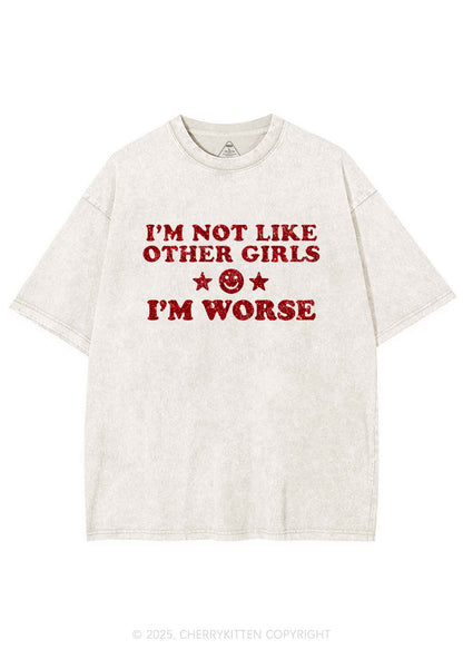 Glitter Im Worse Y2K Shirts Washed Tee Cherrykitten