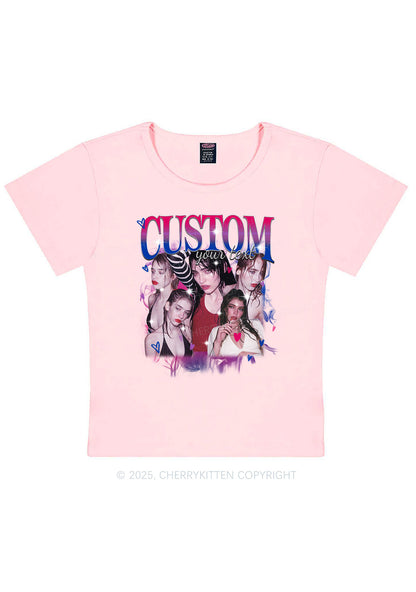 Custom Photo Bisexual Pride Y2K Baby Tee Cherrykitten