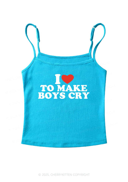 Love To Make Boys Cry Y2K Spaghetti Strap Cami Cherrykitten