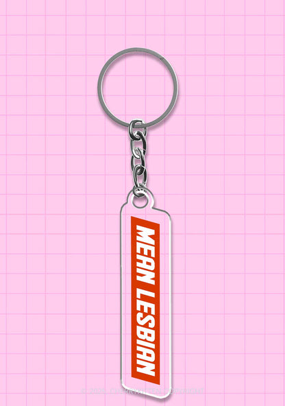 Mean Lesbian Pride 1Pc Y2K Keychain Cherrykitten