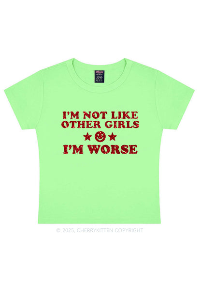 Glitter Im Worse Y2K Baby Tee Cherrykitten