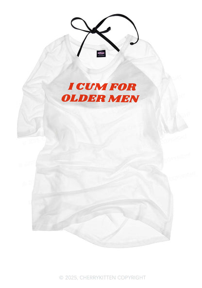 Come For Older Men Y2K Sheer Boyfriend Tee Cherrykitten