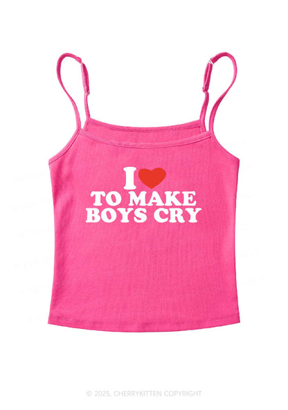 Love To Make Boys Cry Y2K Spaghetti Strap Cami Cherrykitten