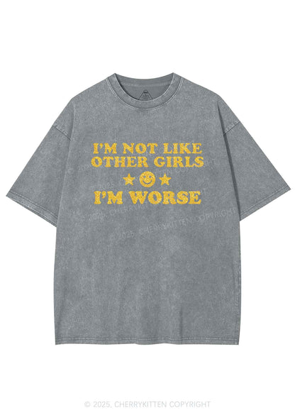 Glitter Im Worse Y2K Shirts Washed Tee Cherrykitten