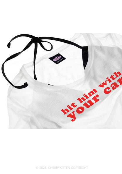 Hit Him Y2K Sheer Boyfriend Tee Cherrykitten