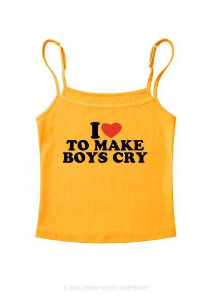 Love To Make Boys Cry Y2K Spaghetti Strap Cami Cherrykitten