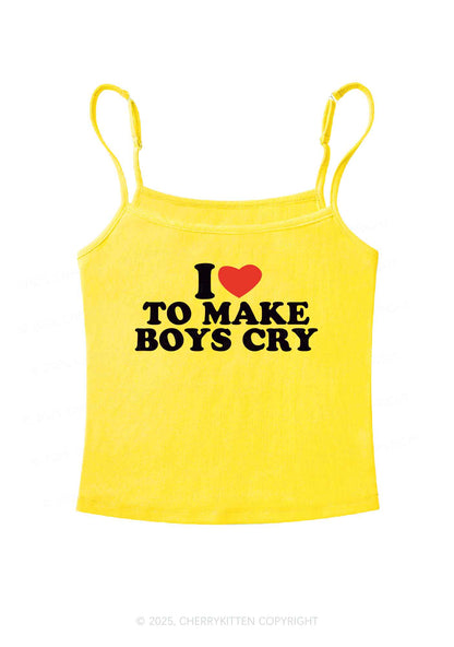 Love To Make Boys Cry Y2K Spaghetti Strap Cami Cherrykitten