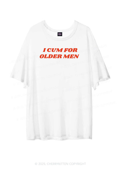 Come For Older Men Y2K Sheer Boyfriend Tee Cherrykitten