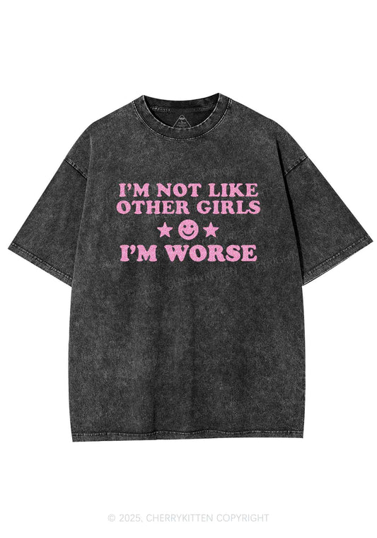 Glitter Im Worse Y2K Shirts Washed Tee Cherrykitten