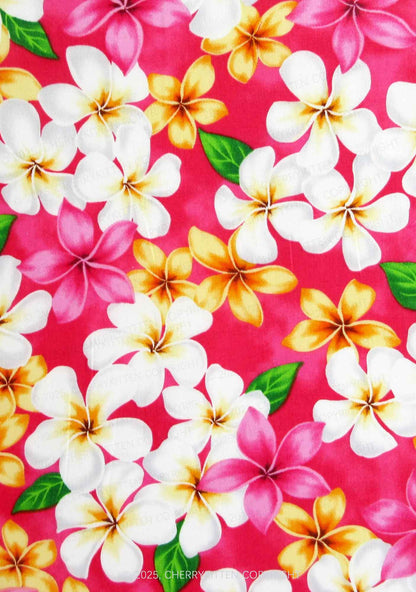 Pink Plumeria Y2K Print Bikini Set Cherrykitten