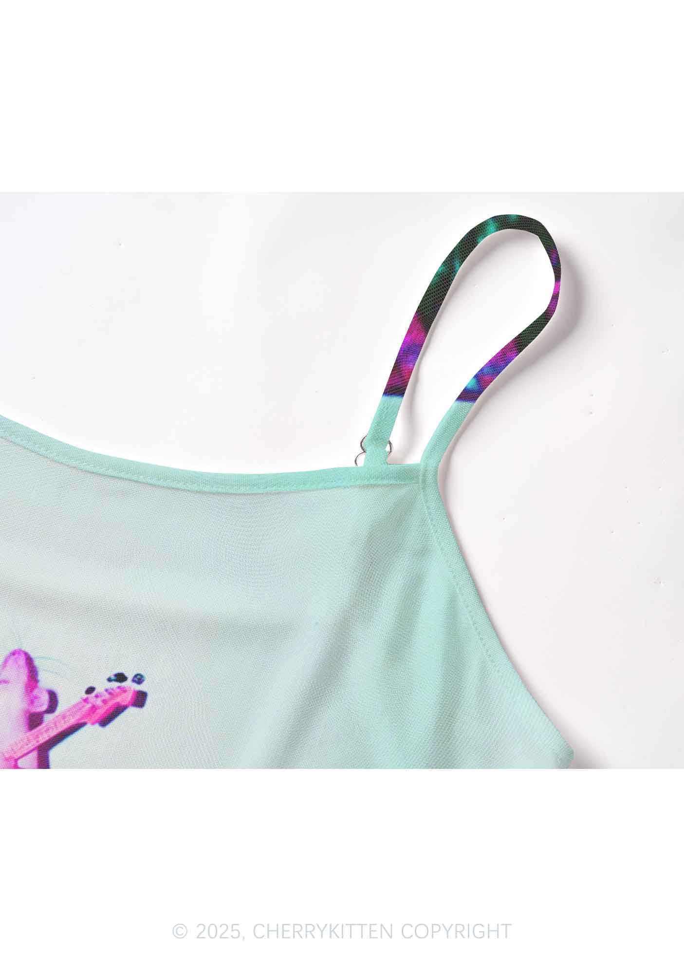 Rat Guitarist Y2K Mesh Cami Tank Cherrykitten