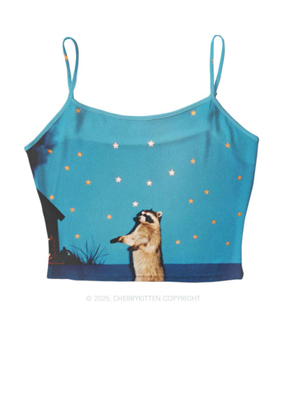 Starry Raccoon Y2K Mesh Cami Tank Cherrykitten