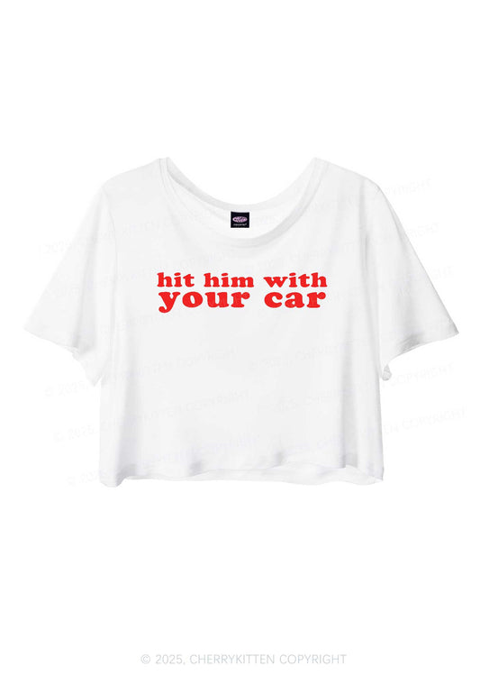 Hit Him Y2K Sheer Crop Tee Cherrykitten