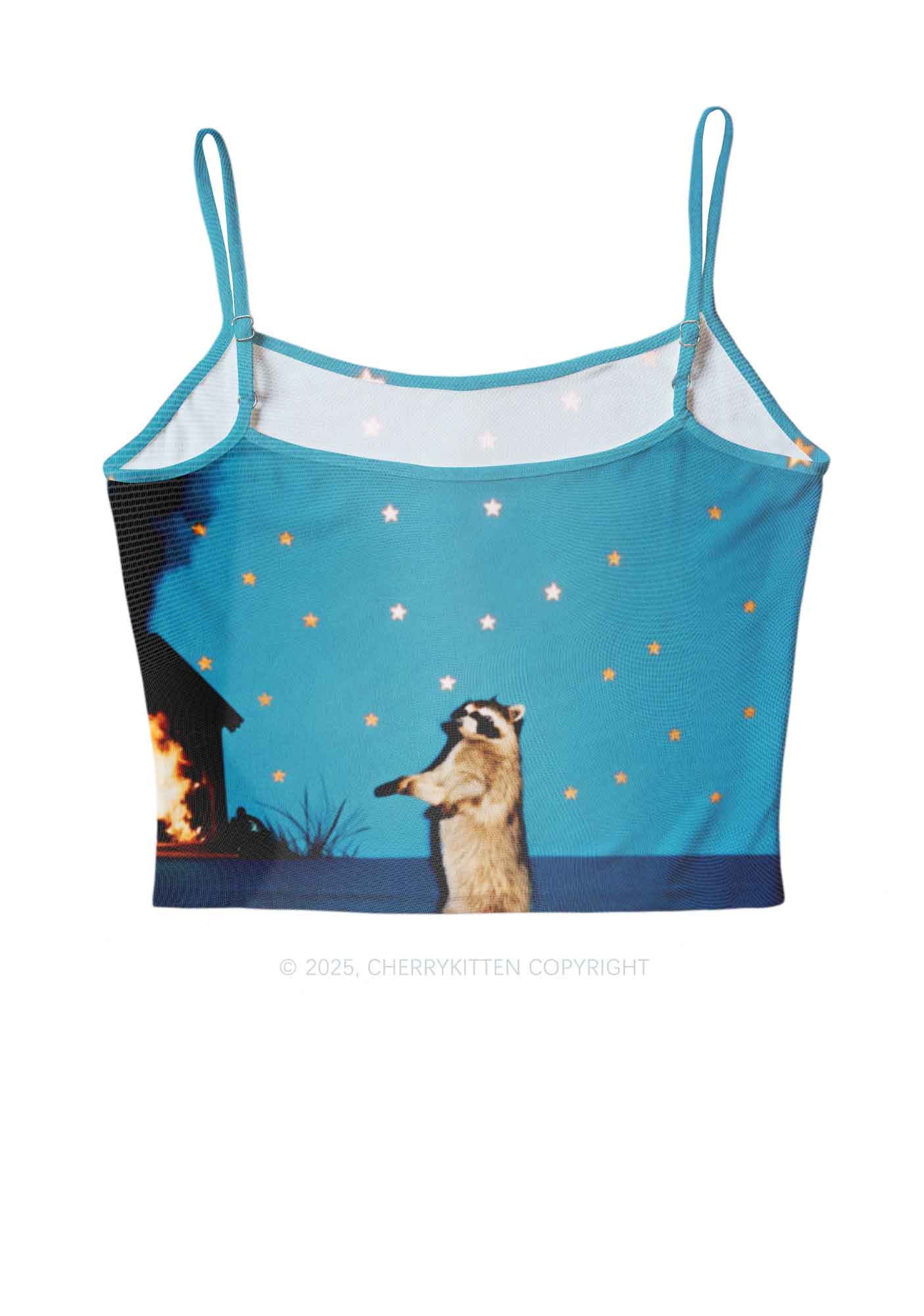 Starry Raccoon Y2K Mesh Cami Tank Cherrykitten