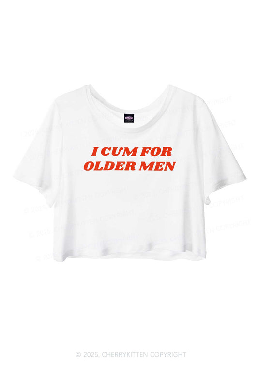 Come For Older Men Y2K Sheer Crop Tee Cherrykitten