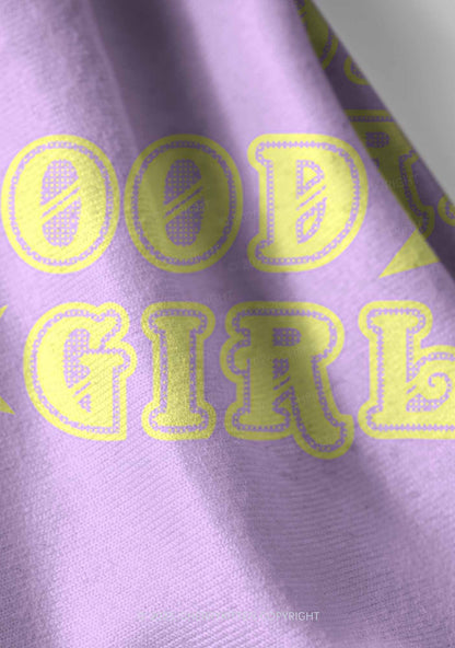 Pastel Purple Good Girl Y2K Print Headband Cherrykitten