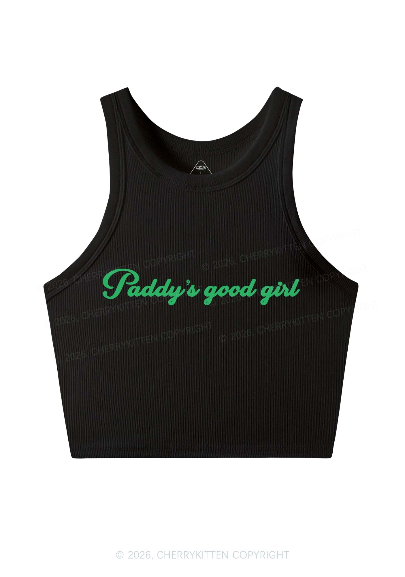 Paddys Good Girl St Patricks Y2K Crop Tank Top Cherrykitten
