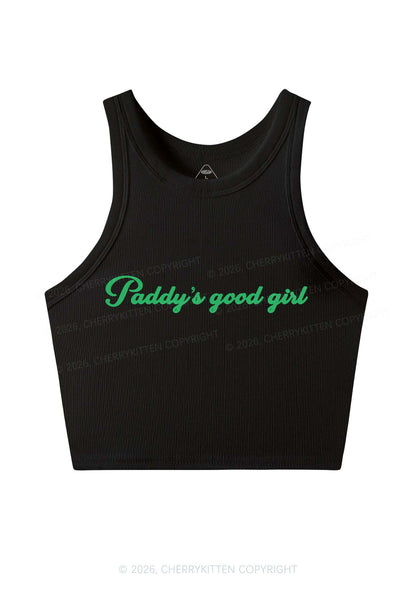 Paddys Good Girl St Patricks Y2K Crop Tank Top Cherrykitten