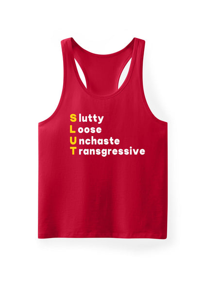 Slxtty Loose Unchaste Transgressive Y2K Men Racerback Tank Top Cherrykitten
