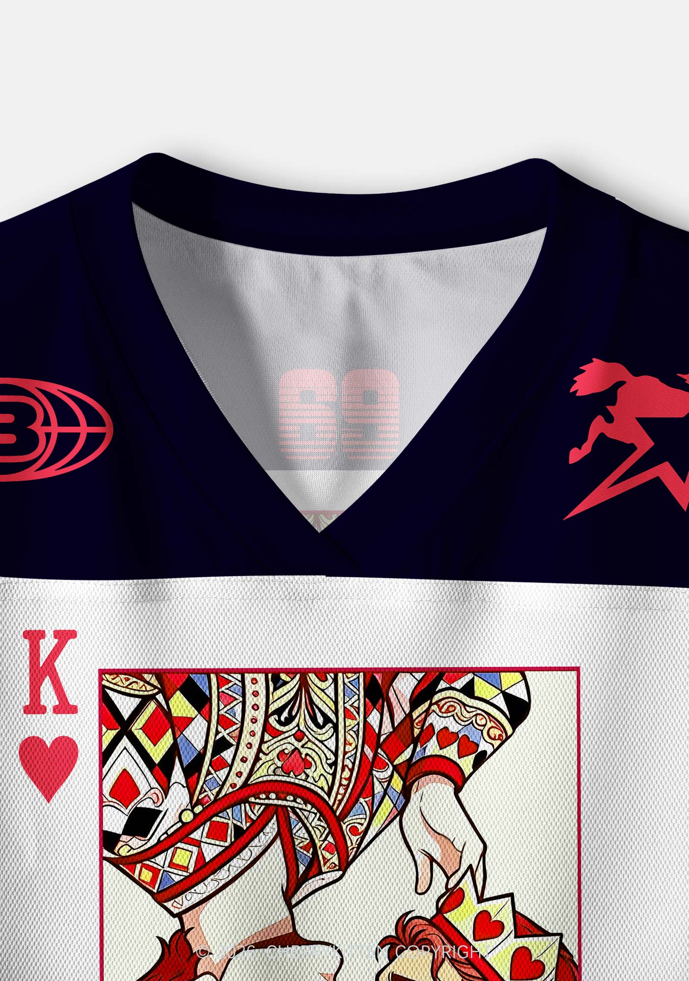 Red Heart King Pride Y2K Crop Sport Jersey Shirts Cherrykitten