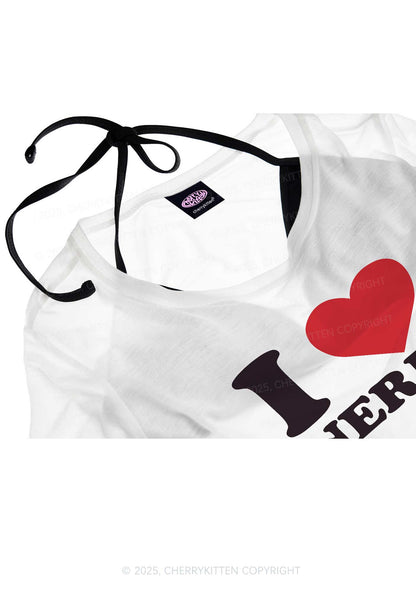 I Love Nerds Y2K Sheer Crop Tee Cherrykitten