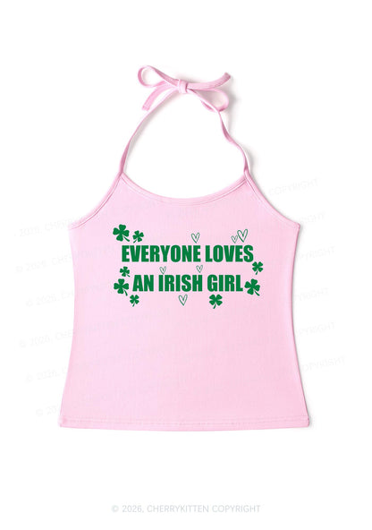 Everyone Loves Irish Girl St Patricks Y2K Halter Neck Cami Cherrykitten