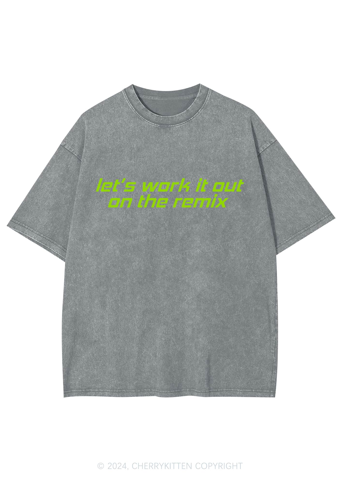 Let's Work It Out Y2K Washed Tee Cherrykitten